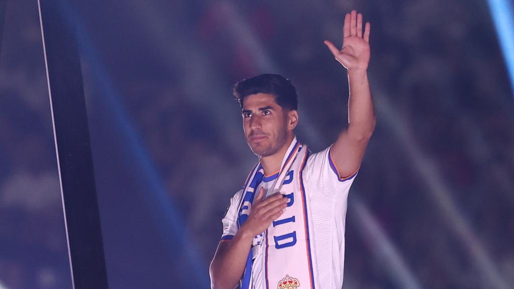 Marco Asensio, en la celebración de La Decimocuarta en el Santiago Bernabéu.