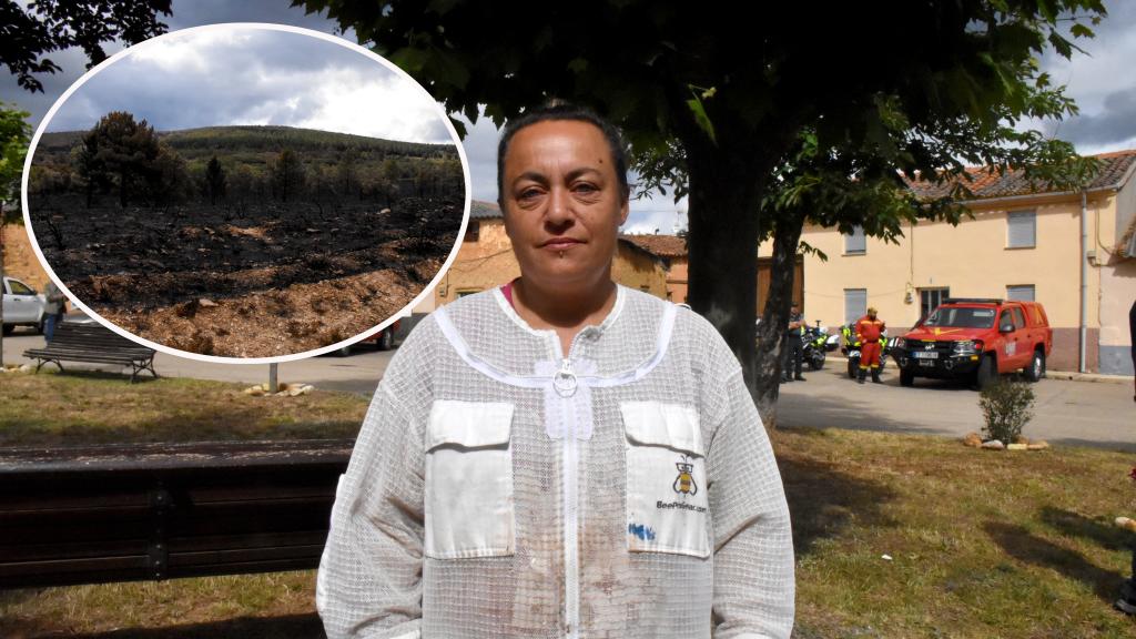 Leticia Pérez, apicultora en Otero de Bodas