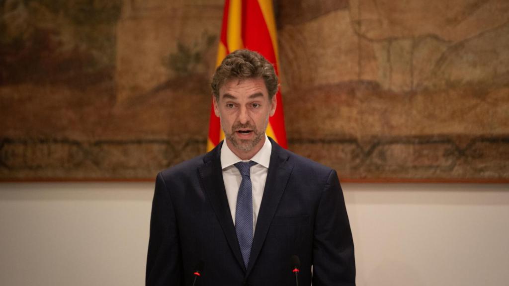 Pau Gasol durante el acto de recepción de la Creu de Sant Jordi en el Palau de la Generalitat