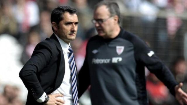 Ernesto Valverde y Marcelo Bielsa, en una imagen de archivo