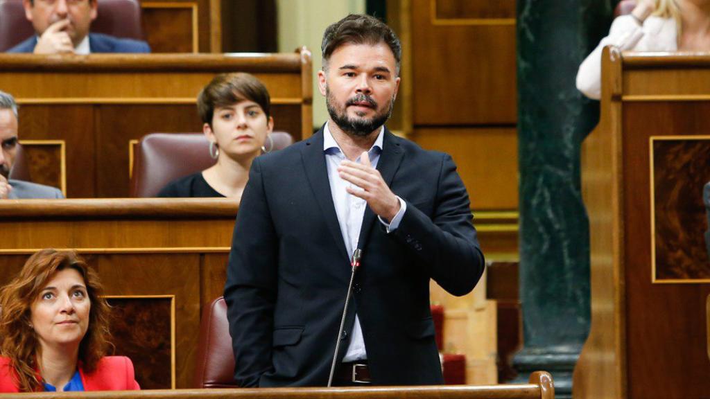 Rufián este miércoles en la cámara baja.