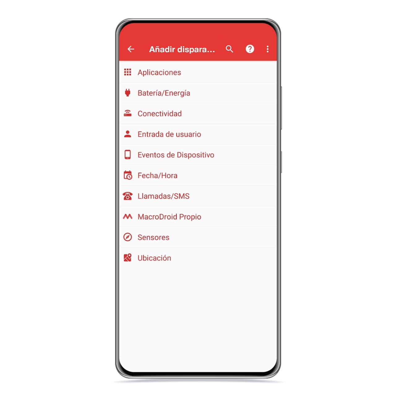 Añadir disparador en Macrodroid