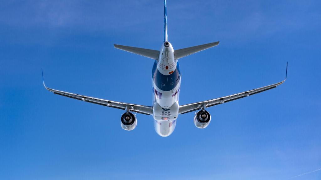 Imagen de un A321XLR de Airbus.