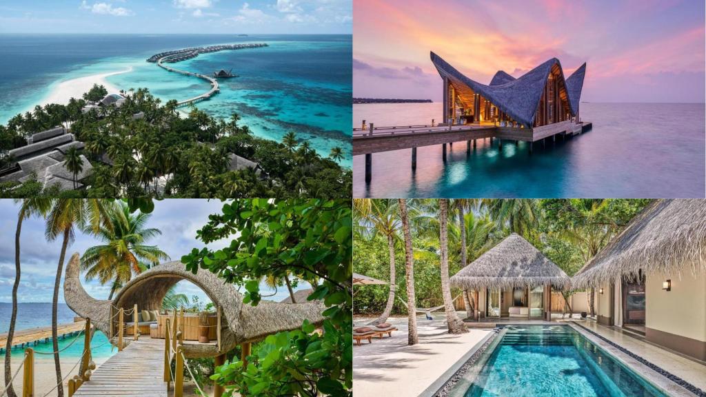 Cuatro imágenes del resort en el que la familia está alojada.