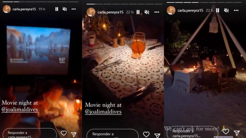 Carla Pereyra ha mostrado la sesión de cine en la playa.