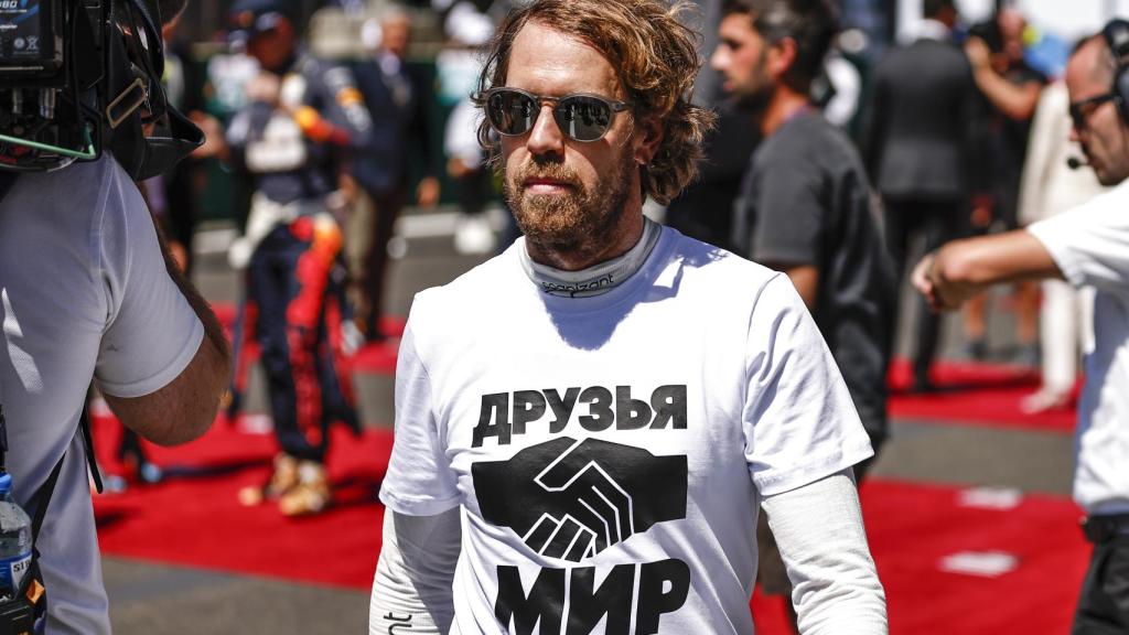 Sebastian Vettel durante el Gran Premio de Azerbaiyán de Fórmula 1