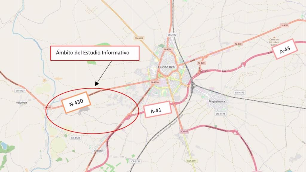 Nuevo paso para que la Variante Suroeste de Ciudad Real sea una realidad