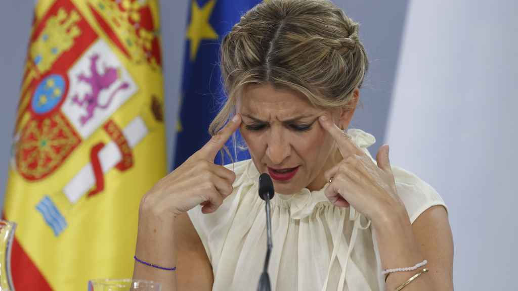 Yolanda Díaz en una rueda de prensa posterior al Consejo de Ministros.