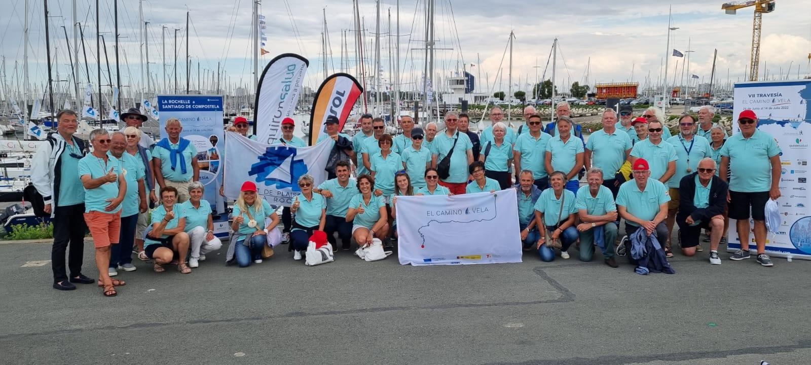 Peregrinos náuticos en La Rochelle antes de comenzar el Camino. Foto: Cedida