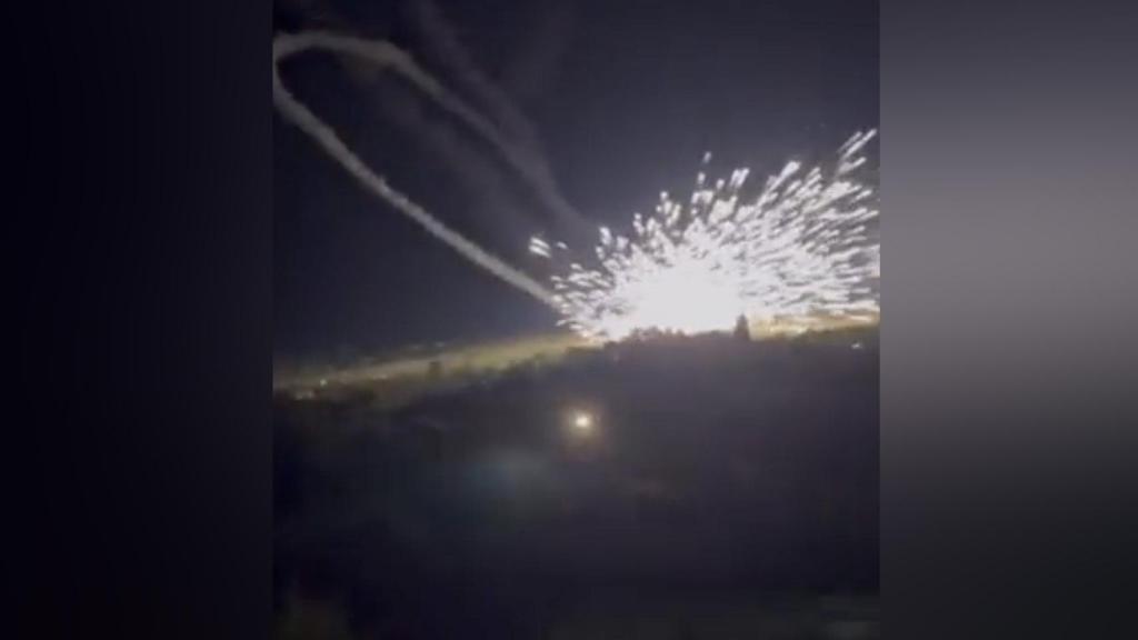 Momento del impacto del misil.