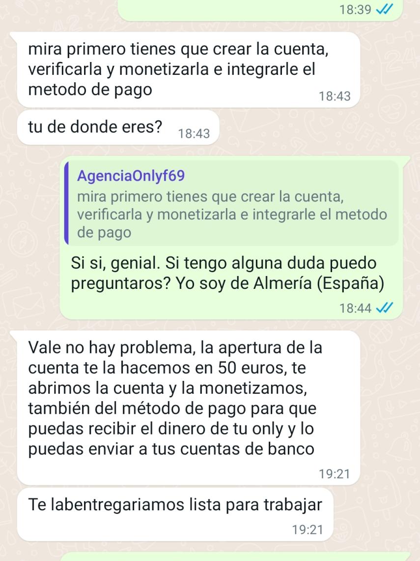 Contactamos con la Agencia Only69, una suerte de agencia de proxenetas digitales, para que nos explique cómo funciona OnlyFans.