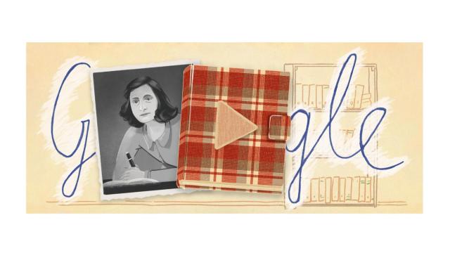 Google doodle del diario de Ana Frank
