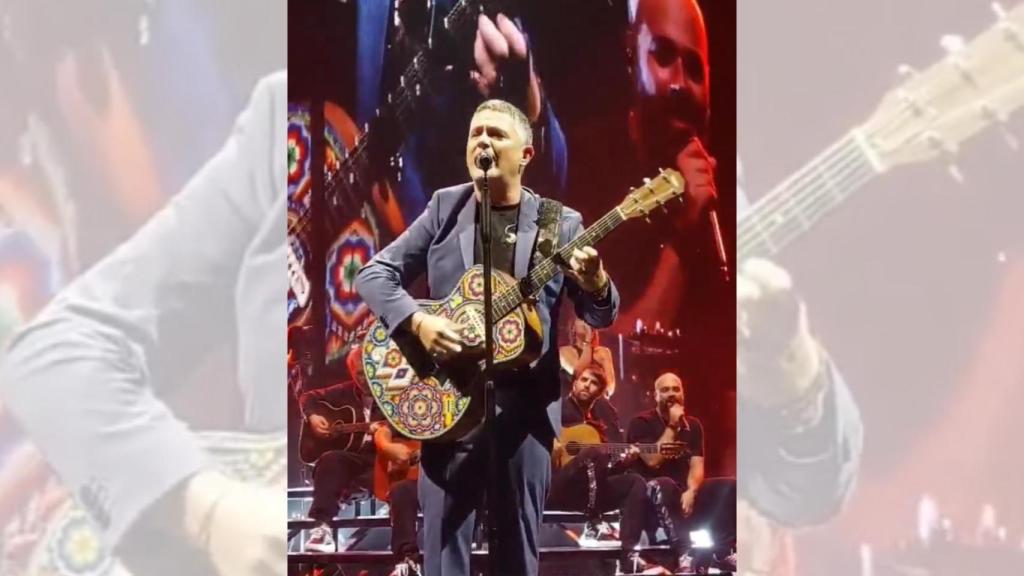 Alejandro Sanz durante su concierto en el Coliseum de A Coruña el 23 de junio de 2022.