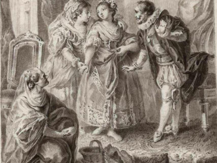 La Gitanilla, grabada por Manuel Albuerne, 1810, ahora en la BNE.