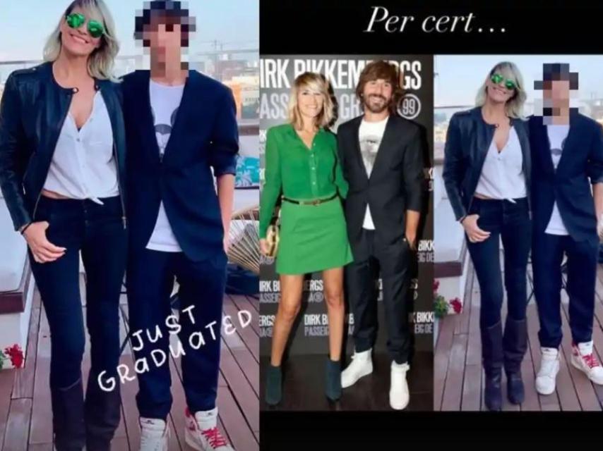 Las dos 'Stories' que ha compartido Rosa Olucha en sus redes sociales, en un montaje de EL ESPAÑOL.