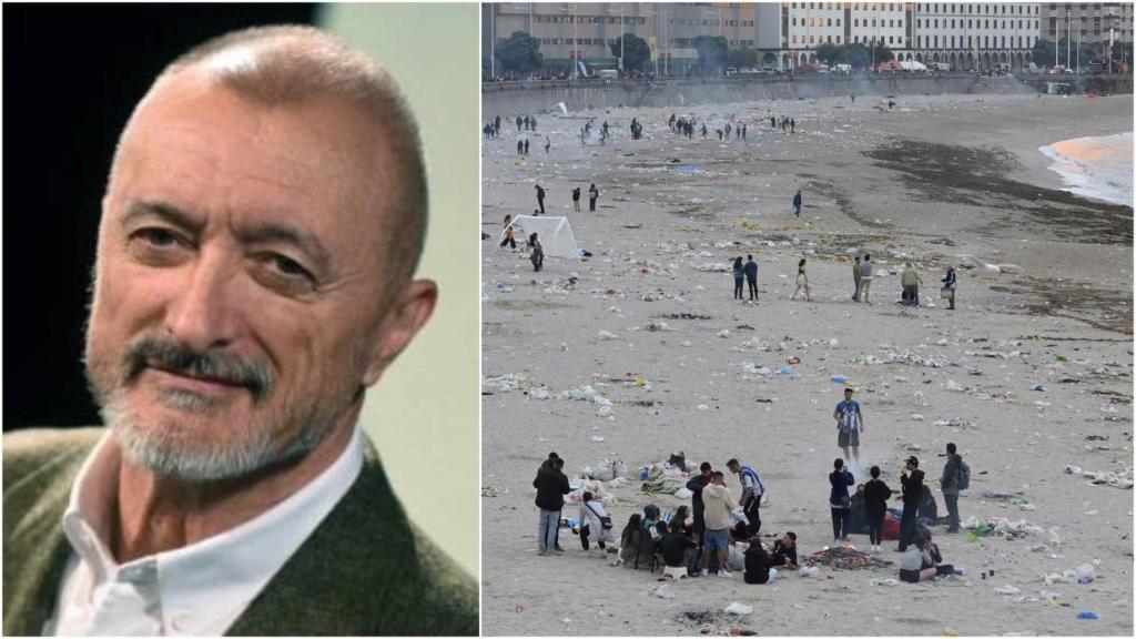 Pérez Reverte y una foto de la mañana del pasado San Juan (M. Dylan – Europa Press)
