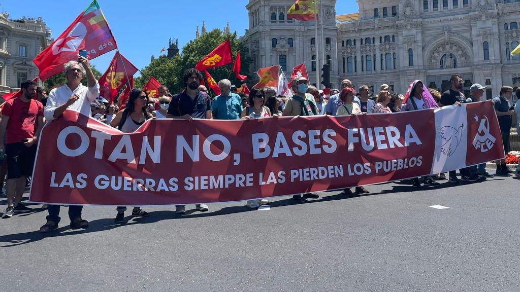 Manifestación contra la OTAN en Madrid.