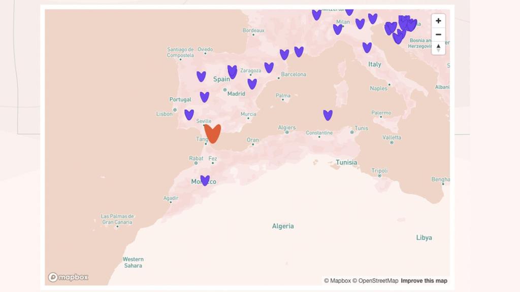 Mapa de sonidos en España a través de earth.fm