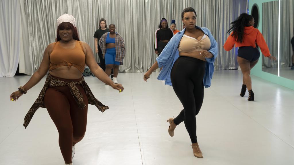 Las concursantes durante un ensayo.