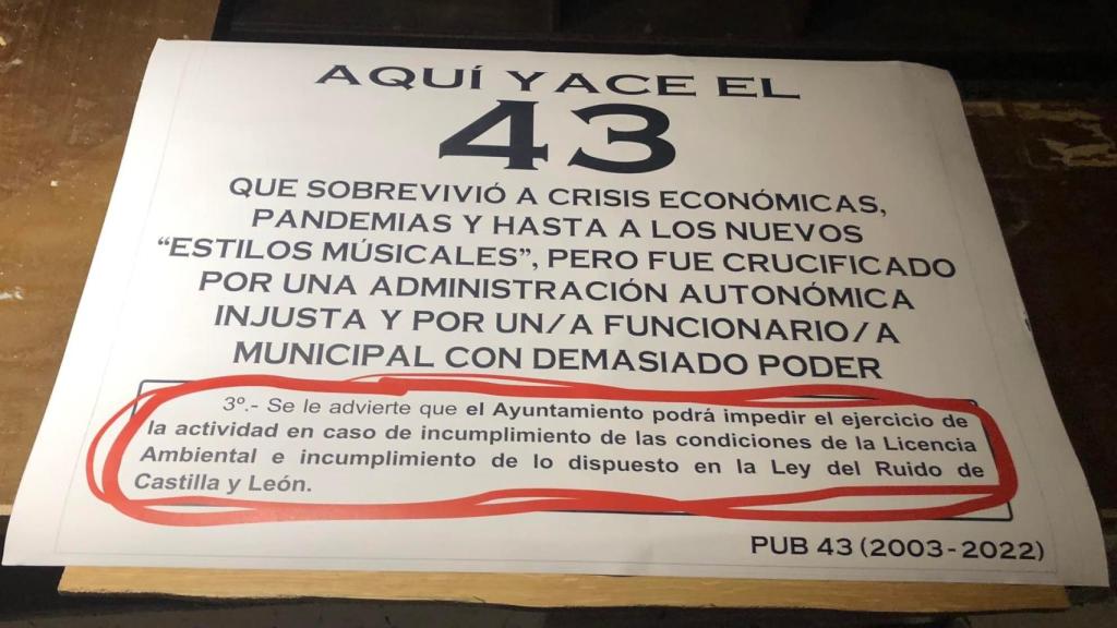 Cartel explicativo del PUB 43