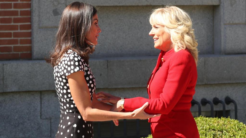 Letizia y Jill Biden en la Zarzuela.