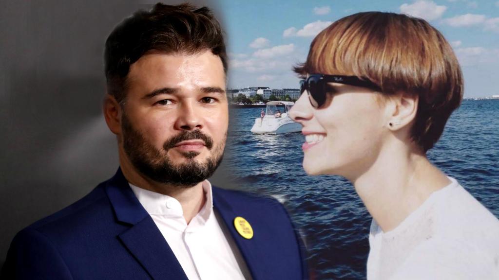 Gabriel Rufián y la periodista Marta Pagola en un montaje de JALEOS.