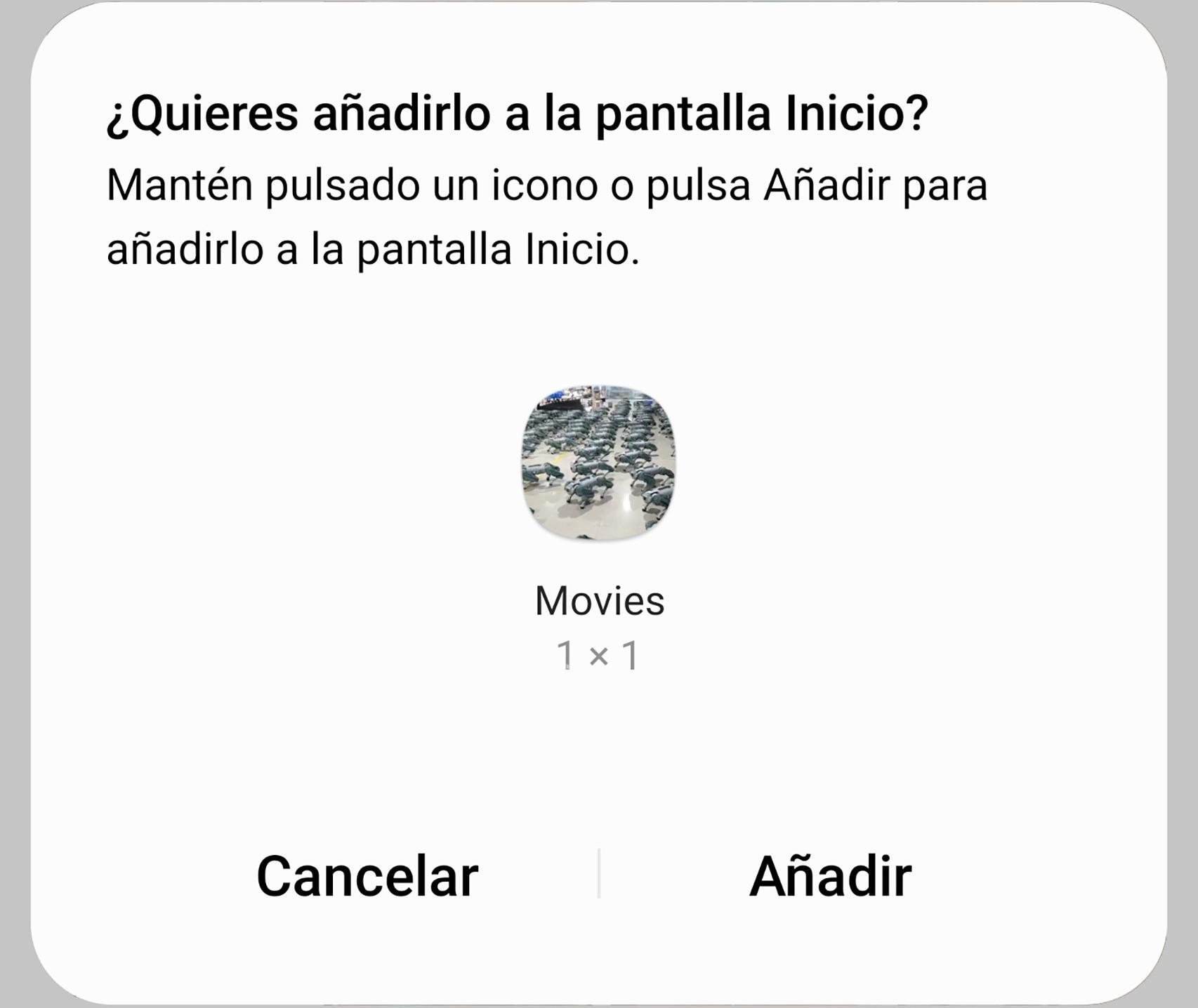 Añadir a pantalla de inicio