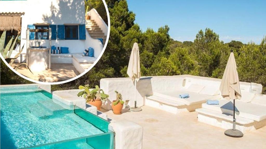 La casa, de estilo mediterráneo, tiene piscina acristalada.
