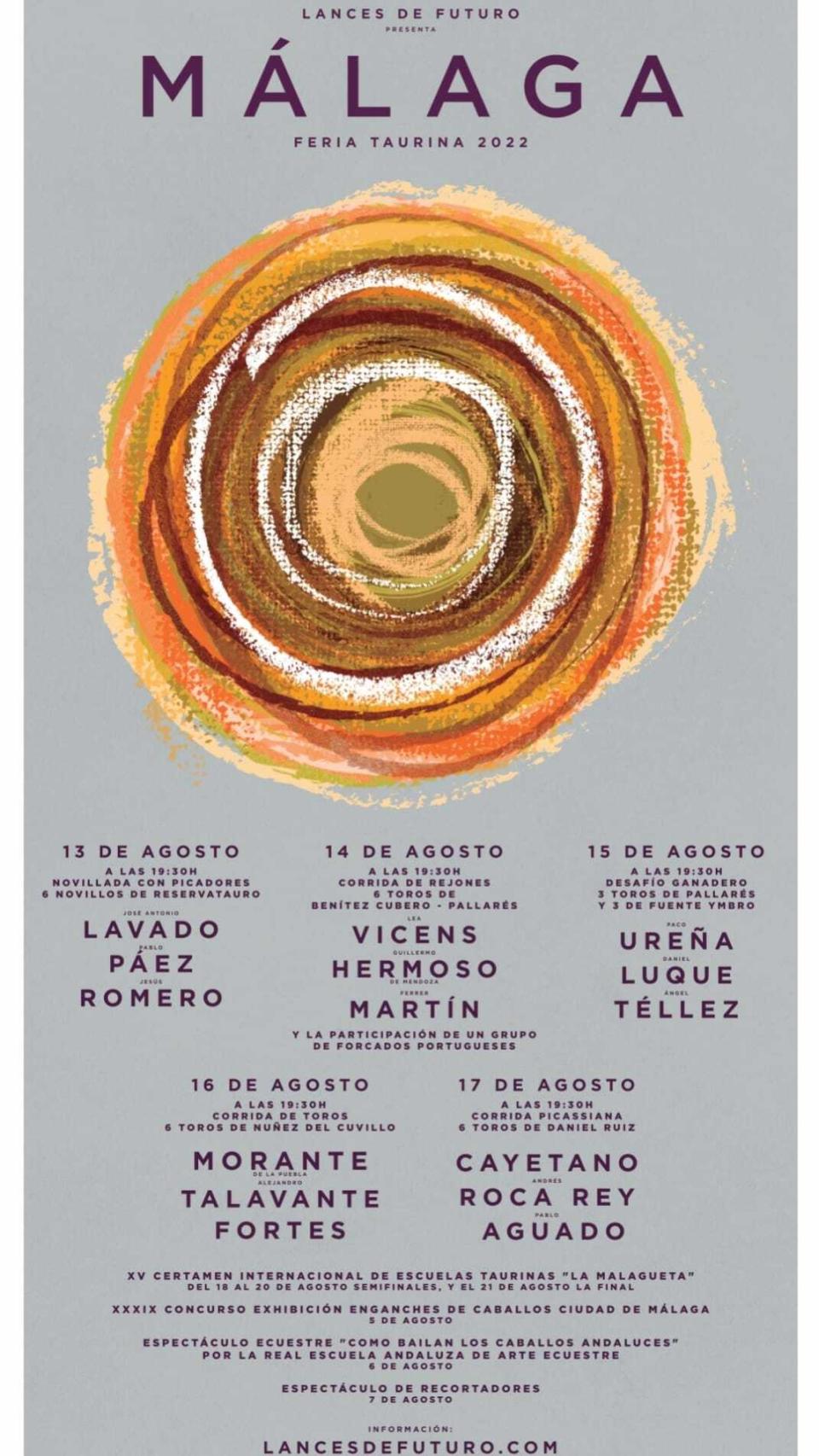 Cartel de la feria de Málaga 2022.