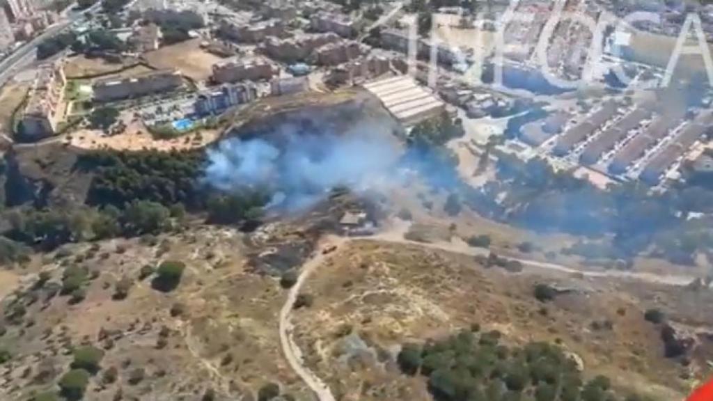 Una imagen del incendio en La Corta (Málaga).