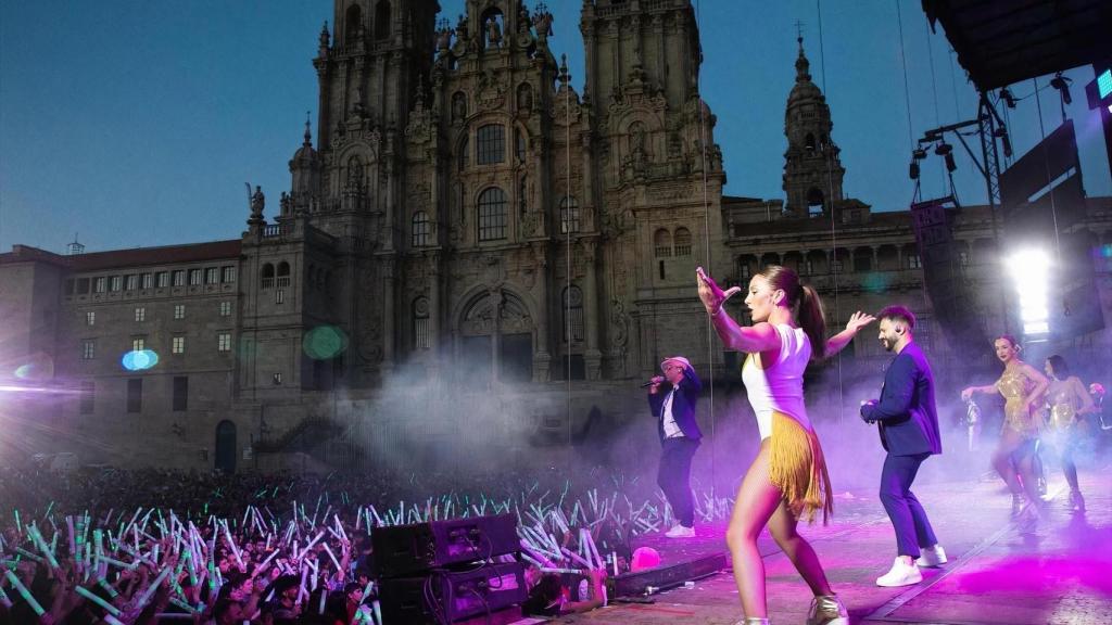 Una reciente actuación de la París de Noia en Santiago de Compostela.