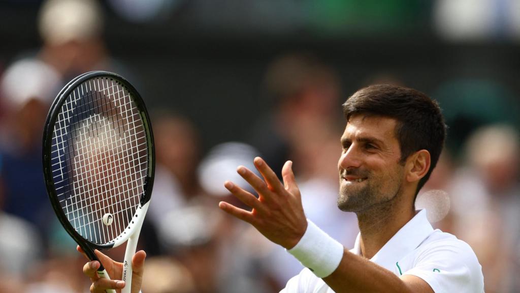 Novak Djokovic en Wimbledon.