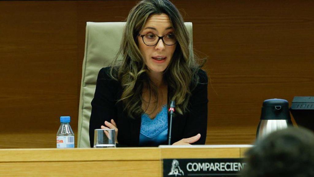 La secretaria de Estado de Comercio, Xiana Méndez, durante su comparecencia ante la Comisión de Industria, Comercio y Turismo del Congreso.