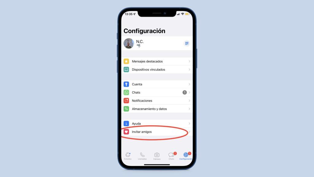 El truco de WhatsApp requiere ir a los 'Ajustes'.