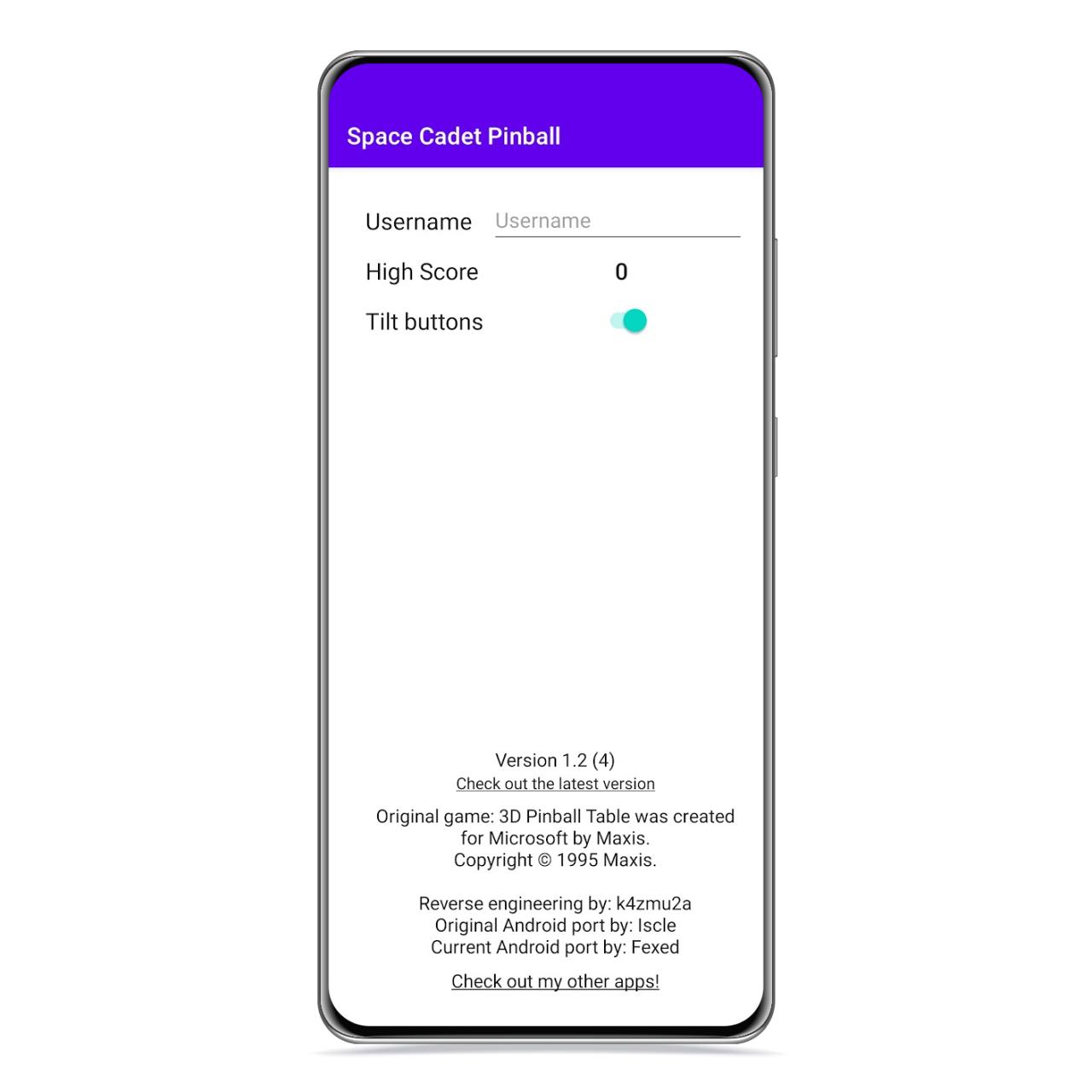 Opciones de Pinball en Android