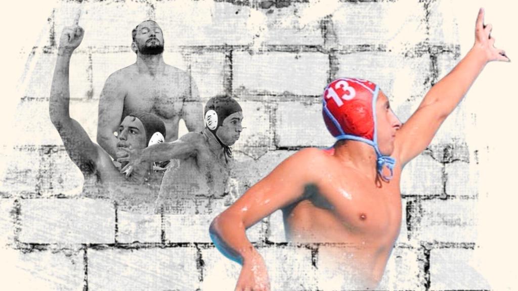 Unai Aguirre en una ilustración con Jesús Rollán, Iñaki Aguilar y Dani López Pinedo.