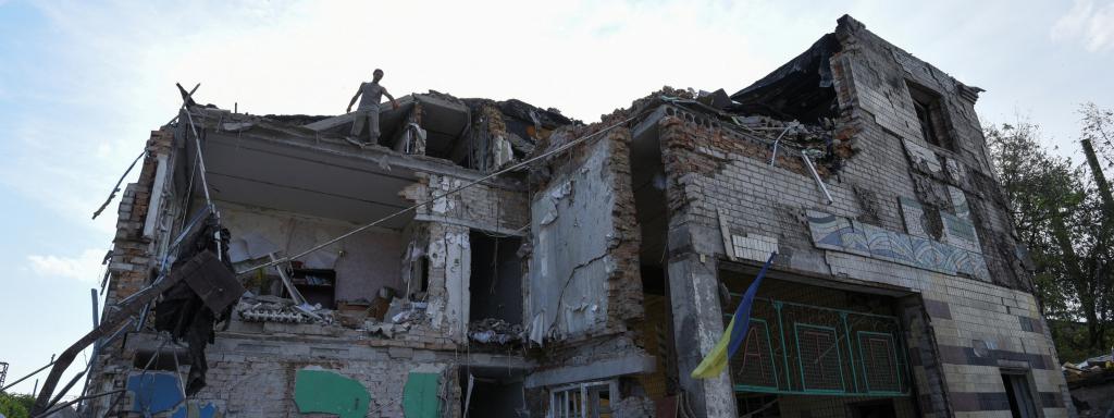 El resultado de un ataque en Dnipro.