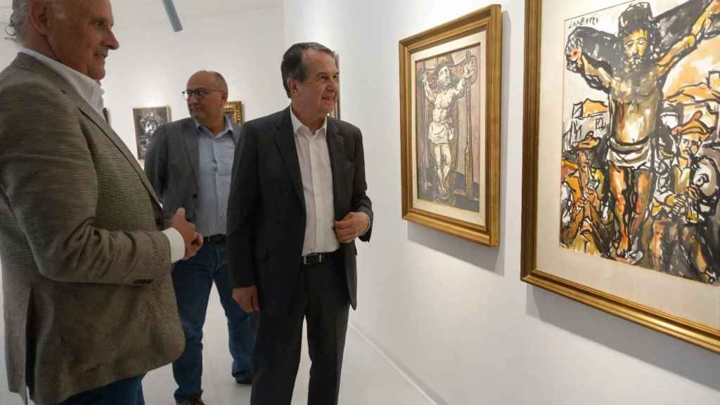 Abel Caballero en la inauguración de la muestra.