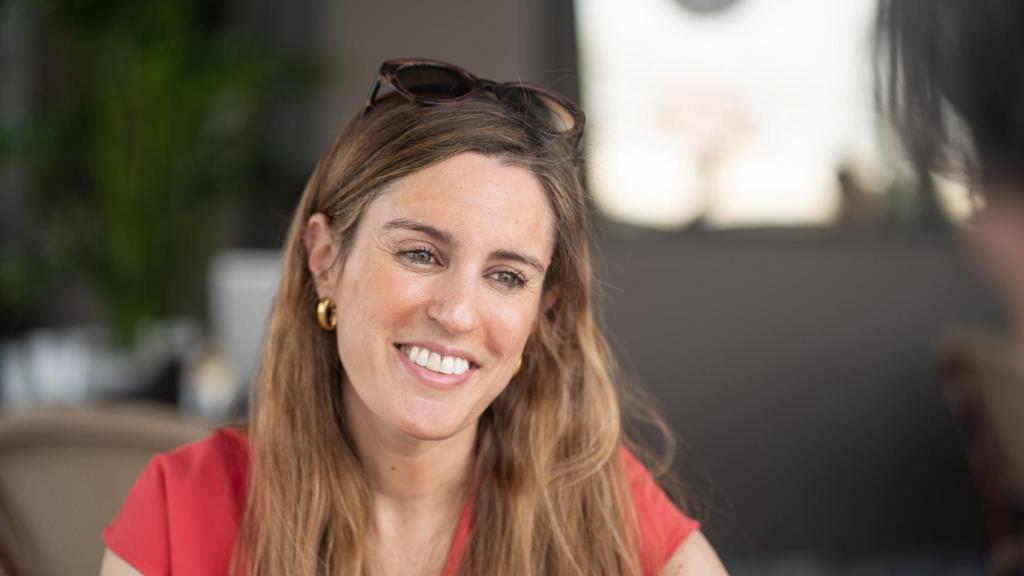 Candelas Martín de Cabiedes durante la entrevista.