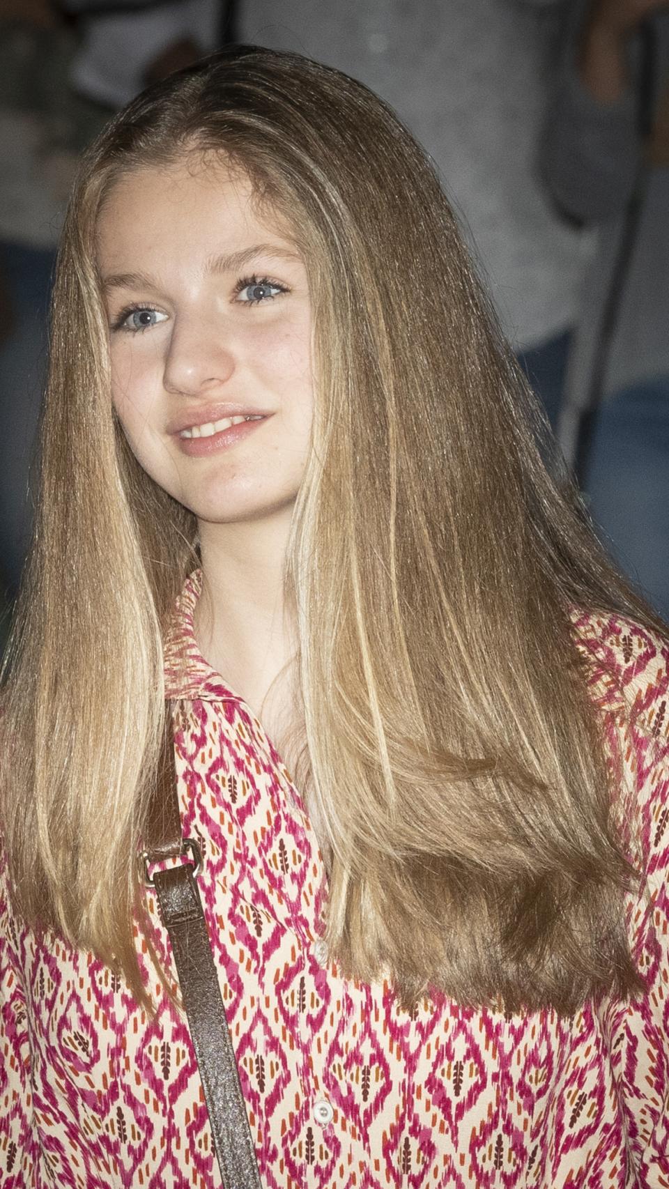 Leonor de Borbón a la salida de los Teatros del Canal, el pasado sábado 25 de junio.