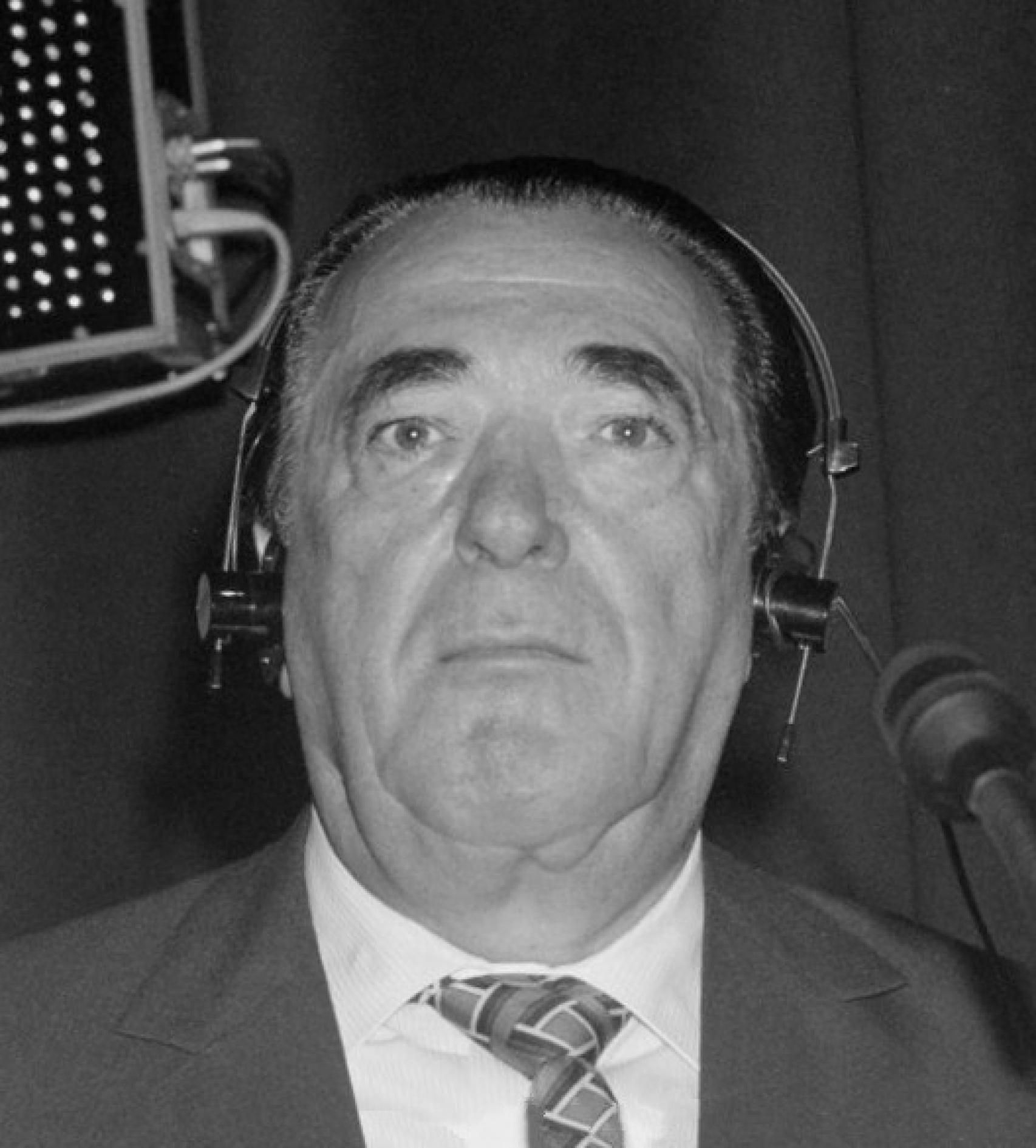 El magnate de la prensa Robert Maxwell, padre de Gheslaine Maxwell, en una foto de 1989.