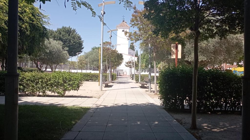 Parque junto al lugar donde mataron a Cristina.