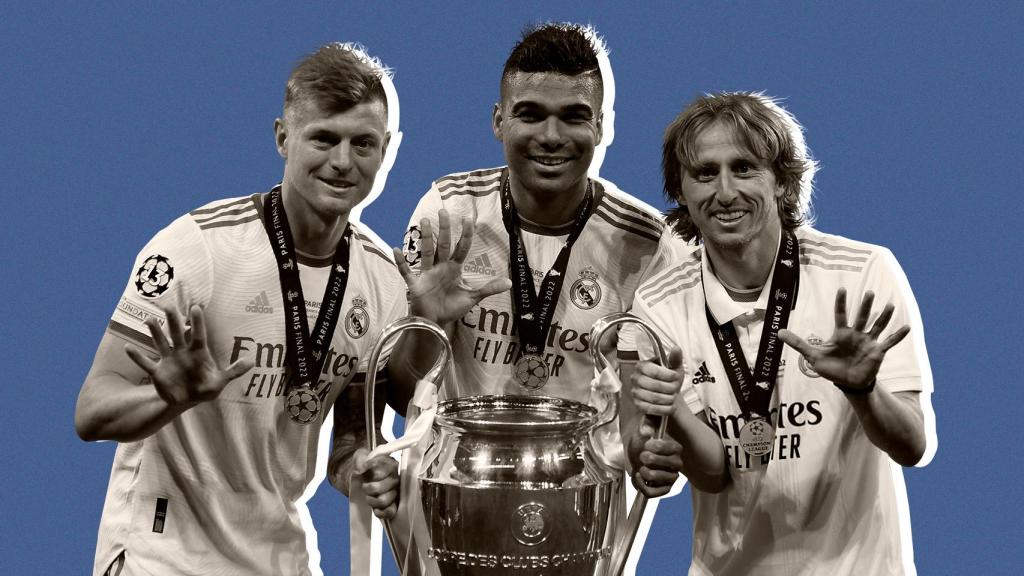 Kroos, Casemiro y Modric