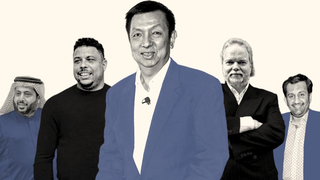 Turki Al-Sheikh , Ronaldo Nazario, Peter Lim, Utz Claassen y Nasser Al Thani
