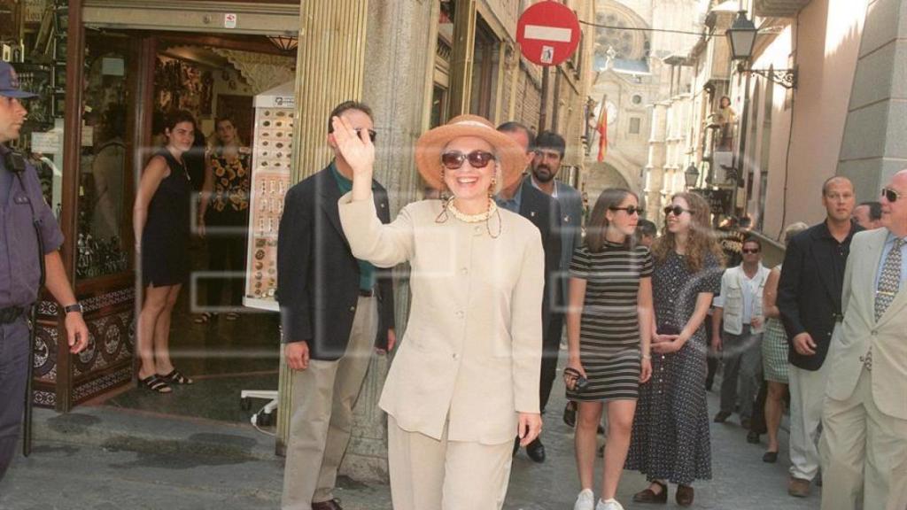 Hillary Clinton en su visita a Toledo en 1997. Foto: Efe.