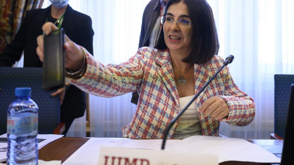 La ministra de Sanidad, Carolina Darias, este viernes en Santander.