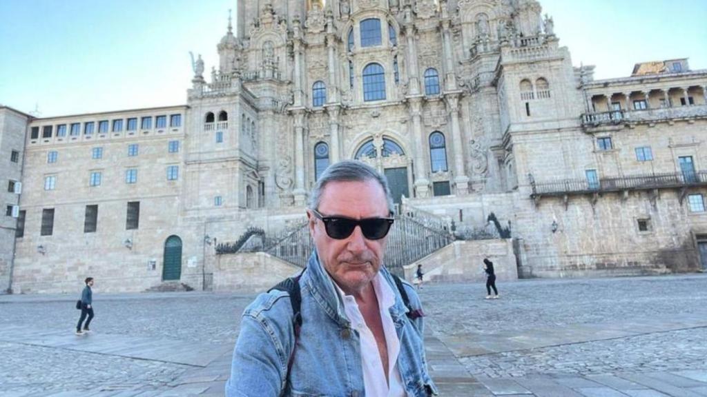 Carlos Herrera durante el Camino de Santiago 2022.