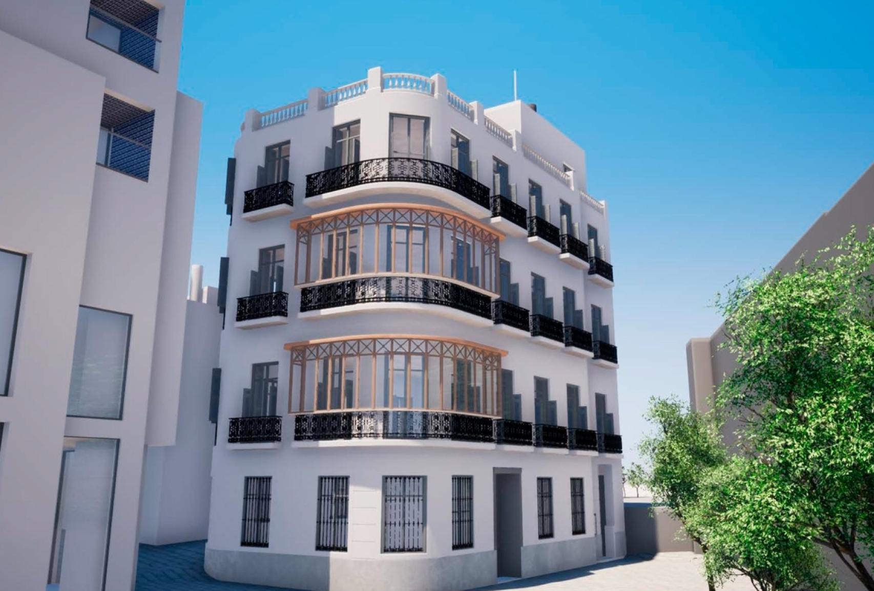 Recreación de la antigua pensión La Mundial dentro de la parcela de Hoyo de Esparteros.