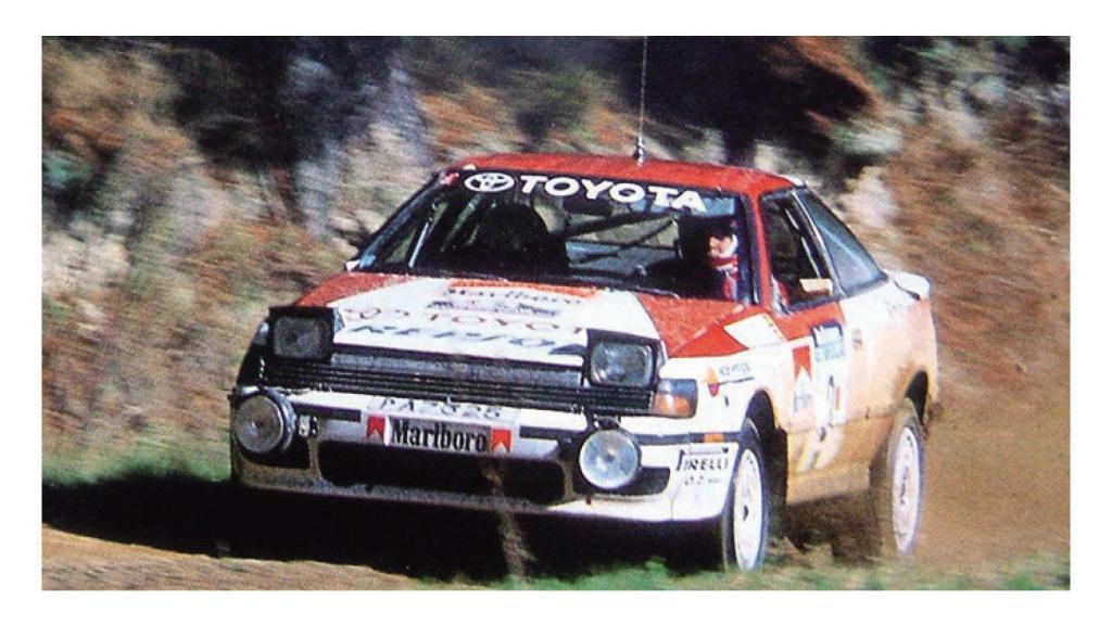 Carlos Sainz con su Toyota Celica de 1990.