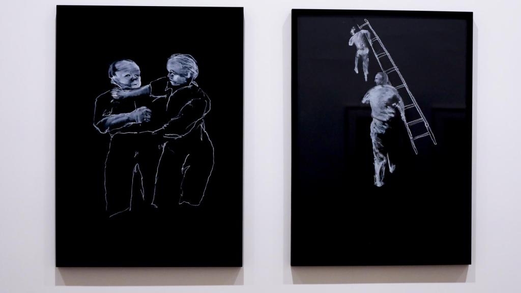 Dibujos de Juan Muñoz en el Centro Botín. Foto: Belén de Benito